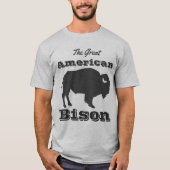 Rustikaler großer amerikanischer Bison T-Shirt (Vorderseite)