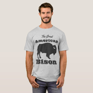 Rustikaler großer amerikanischer Bison T-Shirt
