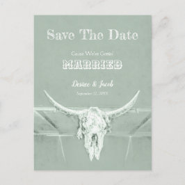 Rustikaler, grün weißer Western gestört Vintag Postkarte