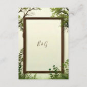 Rustikaler Grünbaum Hochzeit Begleitkarte (Rückseite)