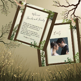 Rustikaler Grünbaum Hochzeit Geschenkanhänger