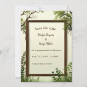 rustikaler Grünbaum Rahmen Hochzeit sicher das Dat (Vorderseite)