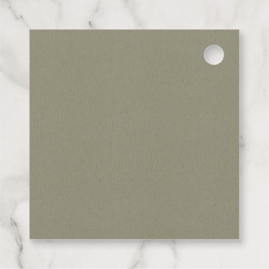 Rustikaler grüner Eukalyptus Fern Foliage Cross Ba Geschenkanhänger (Rückseite)