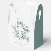 Rustikaler grüner Eukalyptus Fern Foliage Cross Ba Geschenkschachtel (Geöffnet)