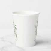 Rustikaler grüner Eukalyptus Fern Foliage Cross Ba Pappbecher (Rechts)