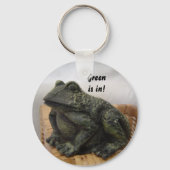 Rustikaler Grüner Frosch Schlüsselanhänger (Vorderseite)