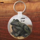 Rustikaler Grüner Frosch Schlüsselanhänger (Vorderseite)