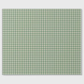 Rustikaler grüner Gingham moderner Weihnachten Geschenkpapier (Flach)