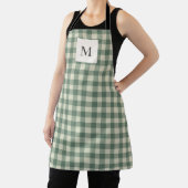 Rustikaler grüner Gingham moderner Weihnachten Schürze (InSitu)