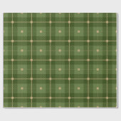 Rustikaler grüner Karo Geschenkpapier (Flach)