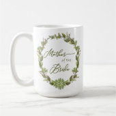 Rustikaler Grüner Kraut Berries Mutter der Braut Kaffeetasse (Links)