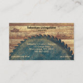 Rustikaler, grüner Kreislauf gesägter Carpentry QR Visitenkarte (Vorderseite)