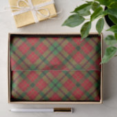 Rustikaler grüner roter WeihnachtsfeiertagTartan Seidenpapier (Geschenk)