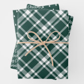 Rustikaler Grüner Tartan Kariert Frohe Weihnachtsm Geschenkpapier Set (Beispiel)