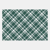 Rustikaler Grüner Tartan Kariert Frohe Weihnachtsm Geschenkpapier Set (Vorderseite)