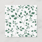 Rustikaler Grünkranz | Einsetzen der Hochzeitsregi Begleitkarte (Rückseite)