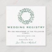 Rustikaler Grünkranz | Einsetzen der Hochzeitsregi Begleitkarte (Vorderseite)