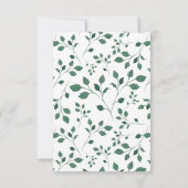 Rustikaler Grünkranz | Hochzeitsempfang Einladung (Rückseite)