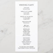 Rustikaler Grünkränze-Monogramm Elegante Hochzeit Programm (Rückseite)