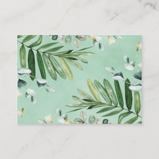 Rustikaler Grünwald Jungle Wilde Tiere Windelwinde Begleitkarte (Rückseite)