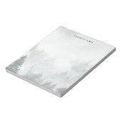 Rustikaler Grünwald Personalisiert Notizblock (Rotiert)