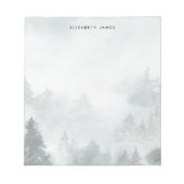 Rustikaler Grünwald Personalisiert Notizblock (Vorderseite)