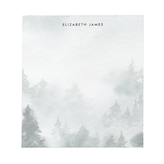 Rustikaler Grünwald Personalisiert Notizblock (Vorderseite)