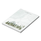 Rustikaler Grünwald Personalisiert Notizblock (Rotiert)