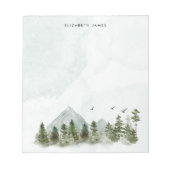 Rustikaler Grünwald Personalisiert Notizblock (Vorderseite)