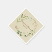 Rustikaler Grünwald Weizen Stalks Berries | Serviette (Ecke)