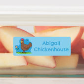 Rustikaler Hähnchenrustikal Cartoon personalisiert Etiketten (Befestigt)