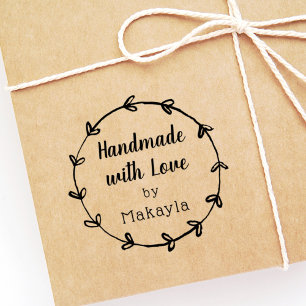 Rustikaler Handgefertigter Kranz mit Liebe Permastempel