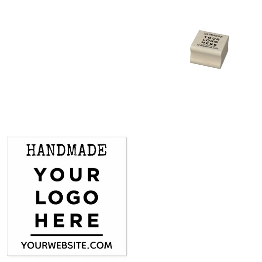Rustikaler handgefertigter Text und Logo Gummistempel (Stempel)