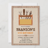 Rustikaler Handyman macht Party Einladung (Vorderseite)