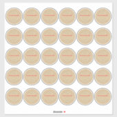 Rustikaler, hausgemachter Jam Can Kraft Papier 2 Z Aufkleber (Blatt)