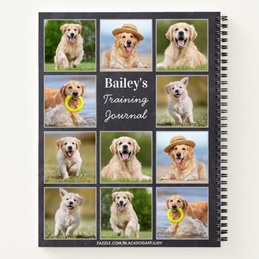 Rustikaler Haustier 11 FotoCollage Custom Puppy Do Notizblock (Rückseite)
