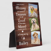 Rustikaler Haustier-Gedenkhund Verlust Personalisi Fotoplatte (Seite)