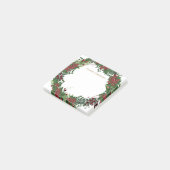 Rustikaler Heiliger mit Monogramm Weihnachten Post-it Klebezettel (angewinkelt)