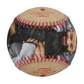 Rustikaler Held Daddy Vater`s Tag 2 Foto Collage Baseball (Vorderseite)