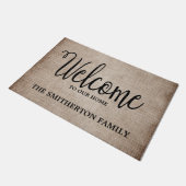 Rustikaler, hellbrauner Empfang Fußmatte (Schrägansicht)