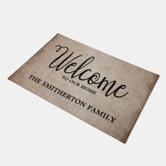 Rustikaler, hellbrauner Empfang Fußmatte (Schrägansicht)