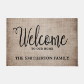 Rustikaler, hellbrauner Empfang Fußmatte (Vorderseite)