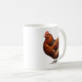 Rustikaler Hen - Das Herz des Bauernhofs Kaffeetasse (VorderseiteRechts)