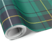 Rustikaler Henderson Green Christmas Tartan Geschenkpapier (Rolleneckpunkt)