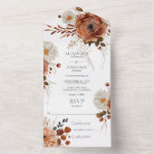 Rustikaler Herbst All In One Einladung (Innen Boden)