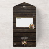 Rustikaler Herbst - Blühende Hochzeit im Herbst in All In One Einladung (Außenbereich)