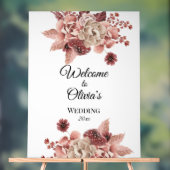 Rustikaler Herbst blüht Wasserfarbe Acrylschild (Neutral)