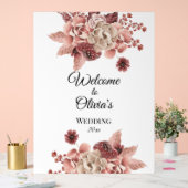 Rustikaler Herbst blüht Wasserfarbe Acrylschild (Hochzeit)