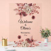 Rustikaler Herbst blüht Wasserfarbe Acrylschild (Hochzeit)