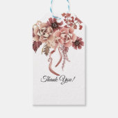 Rustikaler Herbst blüht Wasserfarbe Geschenkanhänger (Vorderseite)